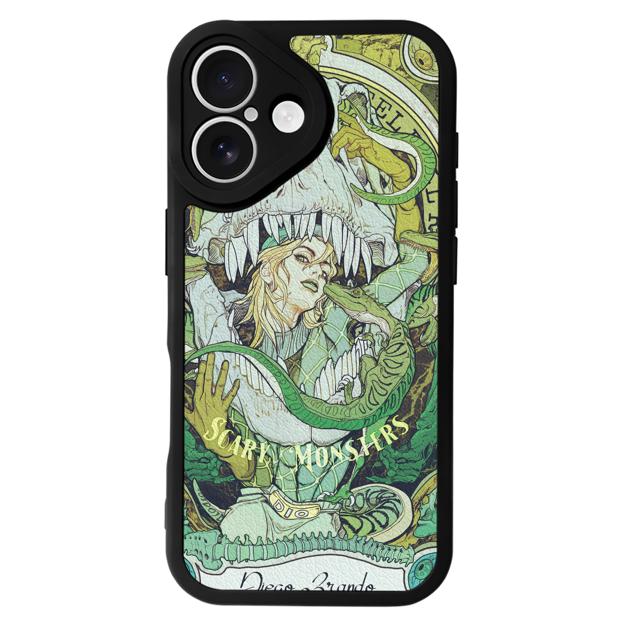 （画像用） ジョジョの奇妙な冒険 JoJo's Bizarre Adventure 【iPhone 16シリーズ対応】シリコンスマホケース（レザー調） 材質：シリコン
